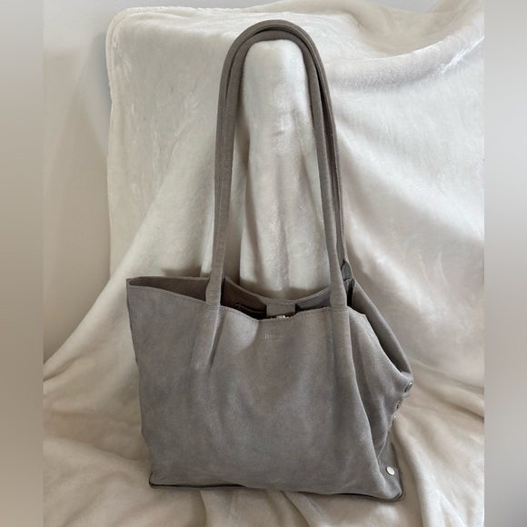 Hammitt Handbags - Hammitt Oliver light grey tote suede